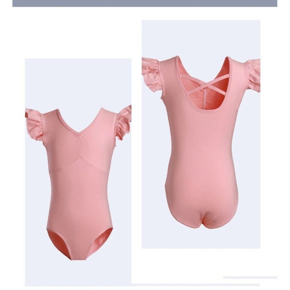 Los Angeles Boutique Girls Gymnastics Ballet Dress Leotard Unitard Pink 140 10